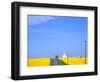 Road Running Through Canola Field with Gray Barn, Grangeville, Idaho, USA-Terry Eggers-Framed Photographic Print