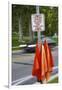 Road Safety Flags in Salt Lake City.-Jon Hicks-Framed Photographic Print