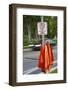 Road Safety Flags in Salt Lake City.-Jon Hicks-Framed Photographic Print