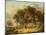 Road Scene at Intwood, 1830 (Oil on Panel)-James Stark-Mounted Giclee Print