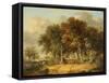Road Scene at Intwood, 1830 (Oil on Panel)-James Stark-Framed Stretched Canvas