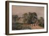 'Road Scene with Cattle', 19th century, (1935)-Peter De Wint-Framed Giclee Print