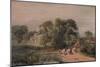 'Road Scene with Cattle', 19th century, (1935)-Peter De Wint-Mounted Giclee Print
