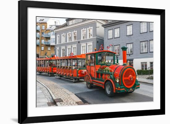 Road Sightseeing Train in Bergen-Pavlo Kolotenko-Framed Photographic Print