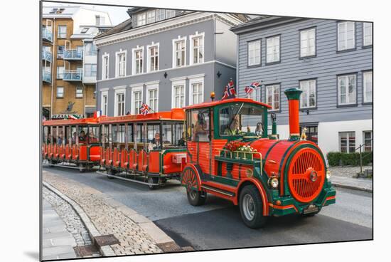 Road Sightseeing Train in Bergen-Pavlo Kolotenko-Mounted Photographic Print