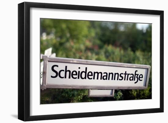 Road Sign Berlin-Felipe Rodriguez-Framed Photographic Print