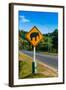 Road Sign Caution Elephants on the Track-Alan64-Framed Photographic Print