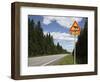 Road Sign for Elk Crossing, Highway Number 14, Punkaharju Ridge, Savonlinna-Dallas & John Heaton-Framed Photographic Print