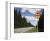 Road Sign for Elk Crossing, Highway Number 14, Punkaharju Ridge, Savonlinna-Dallas & John Heaton-Framed Photographic Print