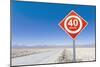 Road Sign in the Atacama Desert, Norte Grande, Chile, South America-Gavin Hellier-Mounted Photographic Print