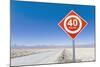 Road Sign in the Atacama Desert, Norte Grande, Chile, South America-Gavin Hellier-Mounted Photographic Print