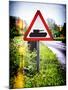 Road Sign - Milatary Vehicles (Tank) - UK - England - United Kingdom - Europe-Philippe Hugonnard-Mounted Photographic Print