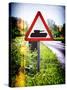 Road Sign - Milatary Vehicles (Tank) - UK - England - United Kingdom - Europe-Philippe Hugonnard-Stretched Canvas