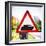 Road Sign - Milatary Vehicles (Tank) - UK - England - United Kingdom - Europe-Philippe Hugonnard-Framed Photographic Print