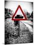 Road Sign - Milatary Vehicles (Tank) - UK - England - United Kingdom - Europe-Philippe Hugonnard-Mounted Photographic Print