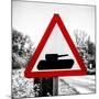 Road Sign - Milatary Vehicles (Tank) - UK - England - United Kingdom - Europe-Philippe Hugonnard-Mounted Photographic Print