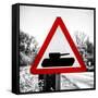 Road Sign - Milatary Vehicles (Tank) - UK - England - United Kingdom - Europe-Philippe Hugonnard-Framed Stretched Canvas