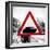 Road Sign - Milatary Vehicles (Tank) - UK - England - United Kingdom - Europe-Philippe Hugonnard-Framed Photographic Print