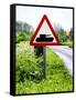 Road Sign - Milatary Vehicles (Tank) - UK - England - United Kingdom - Europe-Philippe Hugonnard-Framed Stretched Canvas