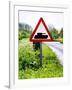 Road Sign - Milatary Vehicles (Tank) - UK - England - United Kingdom - Europe-Philippe Hugonnard-Framed Photographic Print