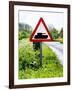 Road Sign - Milatary Vehicles (Tank) - UK - England - United Kingdom - Europe-Philippe Hugonnard-Framed Photographic Print