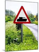 Road Sign - Milatary Vehicles (Tank) - UK - England - United Kingdom - Europe-Philippe Hugonnard-Mounted Photographic Print