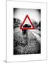 Road Sign - Milatary Vehicles (Tank) - UK - England - United Kingdom - Europe-Philippe Hugonnard-Mounted Art Print