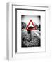 Road Sign - Milatary Vehicles (Tank) - UK - England - United Kingdom - Europe-Philippe Hugonnard-Framed Art Print