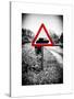Road Sign - Milatary Vehicles (Tank) - UK - England - United Kingdom - Europe-Philippe Hugonnard-Stretched Canvas