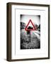 Road Sign - Milatary Vehicles (Tank) - UK - England - United Kingdom - Europe-Philippe Hugonnard-Framed Art Print