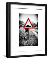 Road Sign - Milatary Vehicles (Tank) - UK - England - United Kingdom - Europe-Philippe Hugonnard-Framed Art Print