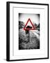 Road Sign - Milatary Vehicles (Tank) - UK - England - United Kingdom - Europe-Philippe Hugonnard-Framed Art Print