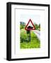 Road Sign - Milatary Vehicles (Tank) - UK - England - United Kingdom - Europe-Philippe Hugonnard-Framed Art Print