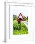 Road Sign - Milatary Vehicles (Tank) - UK - England - United Kingdom - Europe-Philippe Hugonnard-Framed Art Print