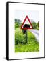 Road Sign - Milatary Vehicles (Tank) - UK - England - United Kingdom - Europe-Philippe Hugonnard-Framed Stretched Canvas