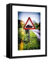 Road Sign - Milatary Vehicles (Tank) - UK - England - United Kingdom - Europe-Philippe Hugonnard-Framed Stretched Canvas