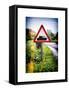 Road Sign - Milatary Vehicles (Tank) - UK - England - United Kingdom - Europe-Philippe Hugonnard-Framed Stretched Canvas