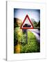 Road Sign - Milatary Vehicles (Tank) - UK - England - United Kingdom - Europe-Philippe Hugonnard-Stretched Canvas