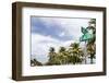 Road Sign 'Ocean Dr' Corner 8 St, Lummus Park, Ocean Drive, Miami South Beach, Art Deco District-Axel Schmies-Framed Photographic Print