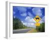 Road Sign of Animal Crossing, FL-Peter Adams-Framed Photographic Print