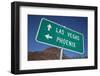 Road Sign Points to Las Vegas and Phoenix-Joseph Sohm-Framed Photographic Print