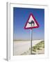 Road Sign-Road to Al-Zubar, Al-Zubara, Qatar-Walter Bibikow-Framed Photographic Print