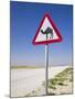 Road Sign-Road to Al-Zubar, Al-Zubara, Qatar-Walter Bibikow-Mounted Photographic Print