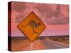 Road Sign, Shark Bay National Park, Western Australia, Australia-Doug Pearson-Stretched Canvas