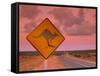 Road Sign, Shark Bay National Park, Western Australia, Australia-Doug Pearson-Framed Stretched Canvas