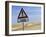 Road Sign Warning of Sand, Swamopmund, Namibia, Africa-Ann & Steve Toon-Framed Photographic Print