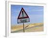 Road Sign Warning of Sand, Swamopmund, Namibia, Africa-Ann & Steve Toon-Framed Photographic Print