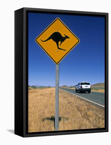 Road Sign, Western Australia, Australia-Doug Pearson-Framed Stretched Canvas