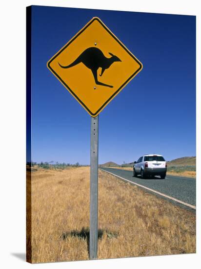 Road Sign, Western Australia, Australia-Doug Pearson-Stretched Canvas