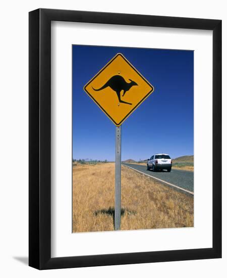 Road Sign, Western Australia, Australia-Doug Pearson-Framed Premium Photographic Print